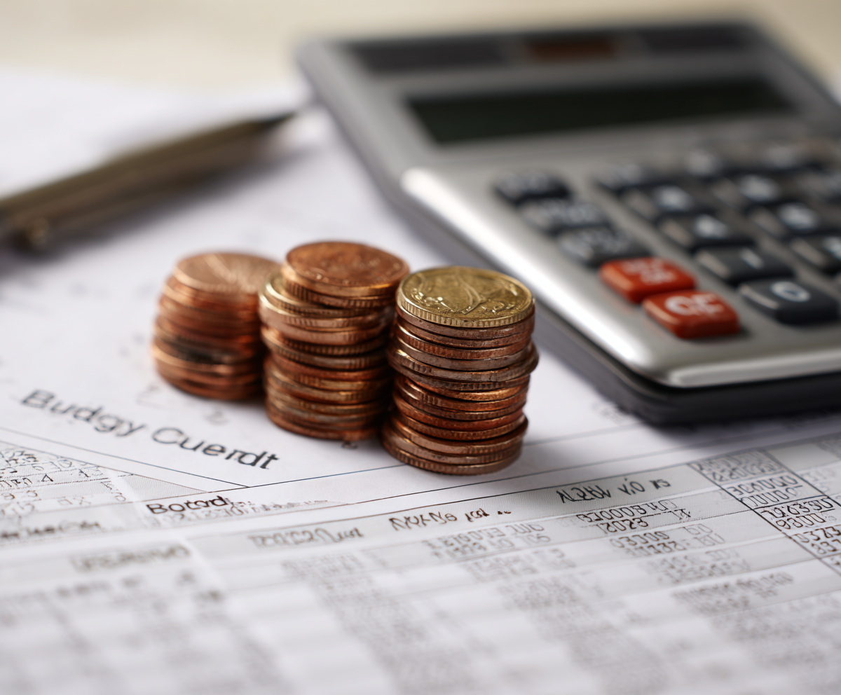 honeyartstudio zoomed out monthly budget sheet with coins and 44896c00 615e 4d26 a04c f38ce6feead6 0